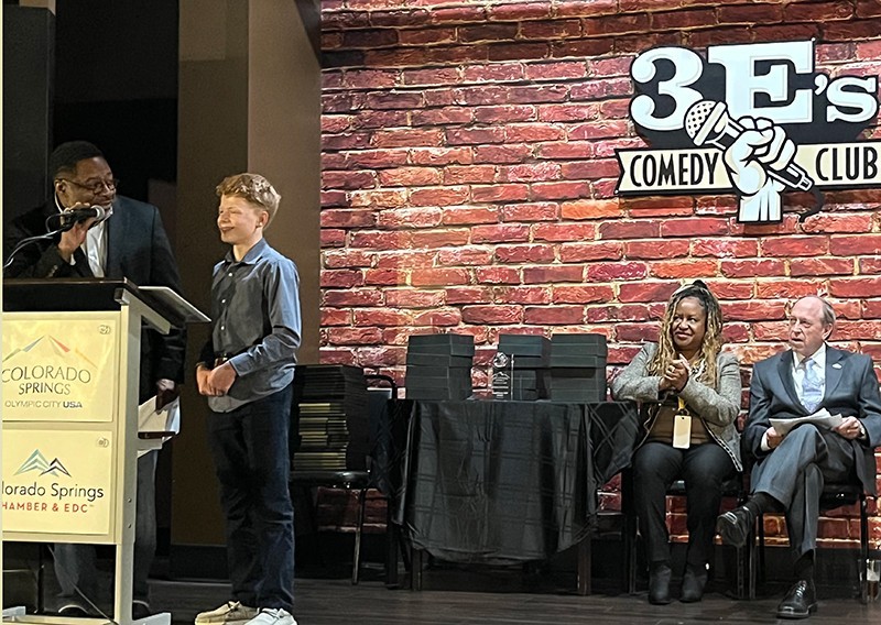 William performing at the 3 E’s Comedy Club for the Mayor 