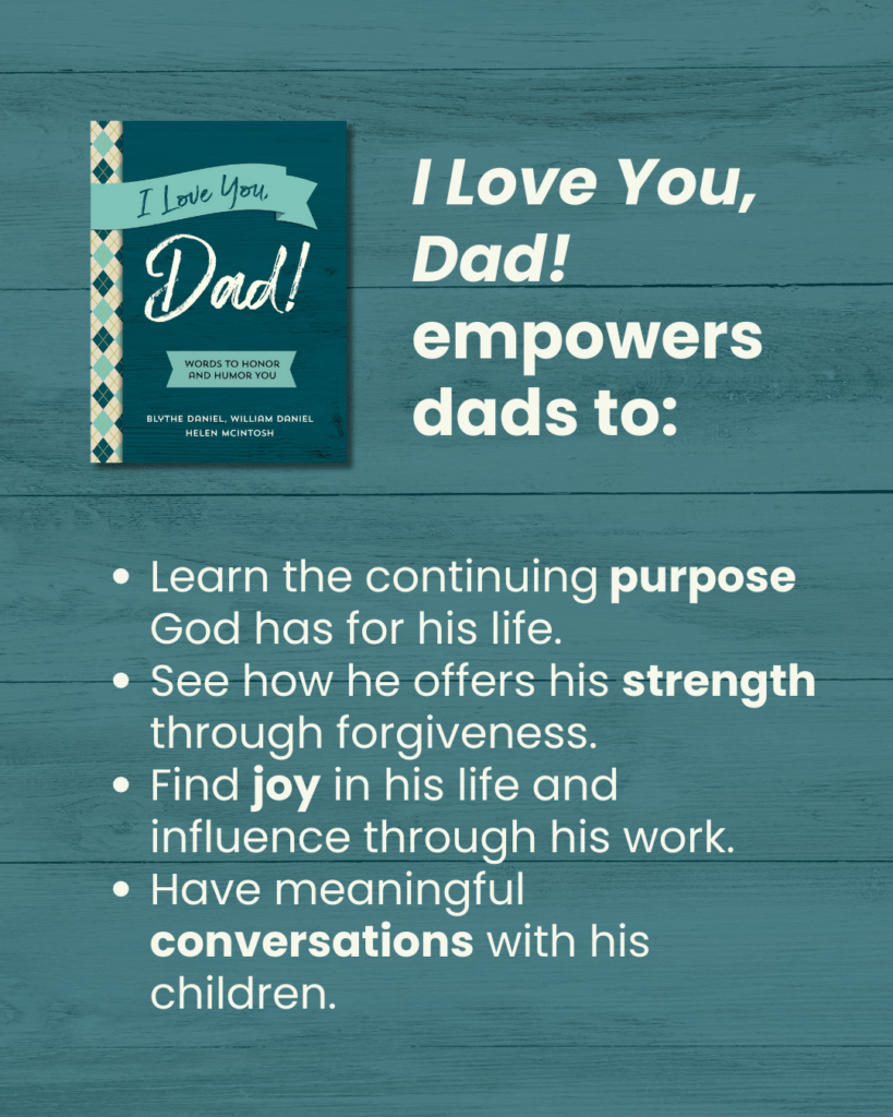 I Love You, Dad! empowers dads to learn the continuing purpose God has for his life, and so much more! 